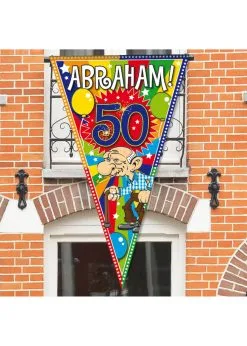 Abraham Puntvlag Cartoon | Feestkleding Breda