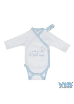Baby Romper 50% Mama + 50% Papa Roze Of Blauw | Feestkleding Breda