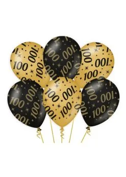 Feestkleding Breda Ballonnen 100 Jaar Zwart/goud