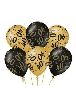 Ballonnen 40 Jaar Zwart/goud | Feestkleding Breda