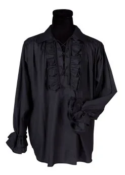 Feestkleding Breda Blouse Piraten New Heren, Zwart