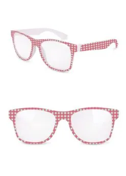Bril Roze Lichtblauw Geblokt. | Feestkleding Breda
