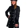 Feestkleding Breda Damesjas "Sequin Flower", Zwart