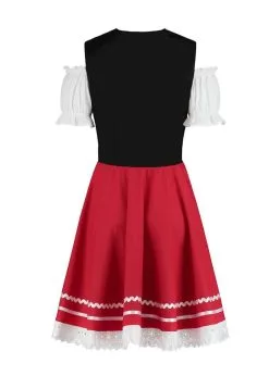 Dirndl Zwart/Rood | Feestkleding Breda -Oktoberfest Winkel feestkleding breda dirndl zwart rood 2