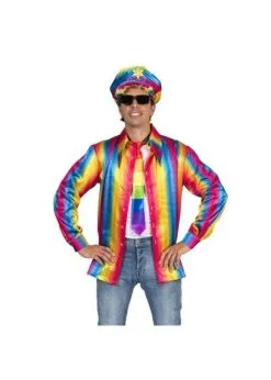 Disco Shirt Regenboog | Feestkleding Breda