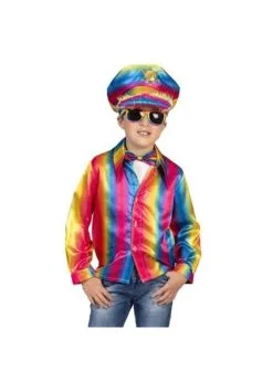 Disco Shirt Regenboog | Feestkleding Breda