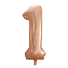 Folie Ballon Cijfer 1 Rosé Goud 86 Cm| Feestkleding Breda
