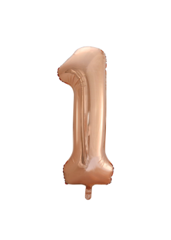 Folie Ballon Cijfer 1 Rosé Goud 86 Cm| Feestkleding Breda