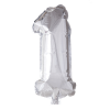 Folie Ballon Cijfer 1 Zilver 102 Cm | Feestkleding Breda