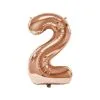 Feestkleding Breda Folie Ballon Cijfer 2 Rose Gold 92 Cm 84947