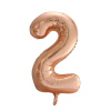 Ballon, Cijfer 2, Rosé Goud | Feestkleding Breda
