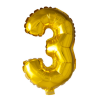Folie Ballon Cijfer 3 Goud 102 Cm | Feestkleding Breda