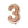Folie Ballon Cijfer 3 Rose Gold 92 Cm | Feestkleding Breda