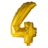 Folie Ballon Cijfer 4 Goud 102 Cm | Feestkleding Breda