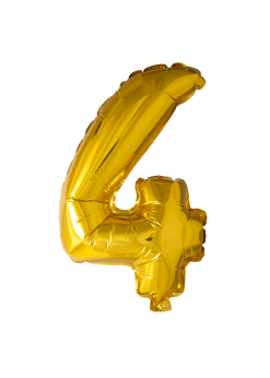 Folie Ballon Cijfer 4 Goud 102 Cm | Feestkleding Breda