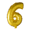 Folie Ballon Cijfer 6 Goud 102 Cm | Feestkleding Breda
