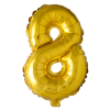 Folie Ballon Cijfer 8 Goud 102 Cm | Feestkleding Breda