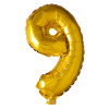 Folie Ballon Cijfer 9 Goud 102cm | Feestkleding Breda
