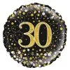 Folieballon 30 Jaar Zwart Goud Zilver Holografisch| Feestkleding Breda
