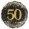 Folieballon 50 Jaar Zwart Goud Zilver Holografisch| Feestkleding Breda