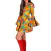 Feestkleding Breda Hippie Jurk "Daisy", Oranje