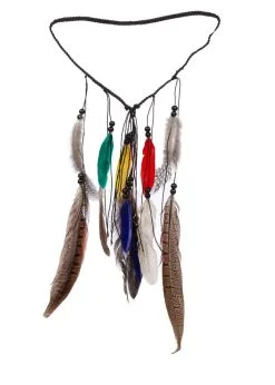 Feestkleding Breda Hoofdband Met Gekleurde Veren