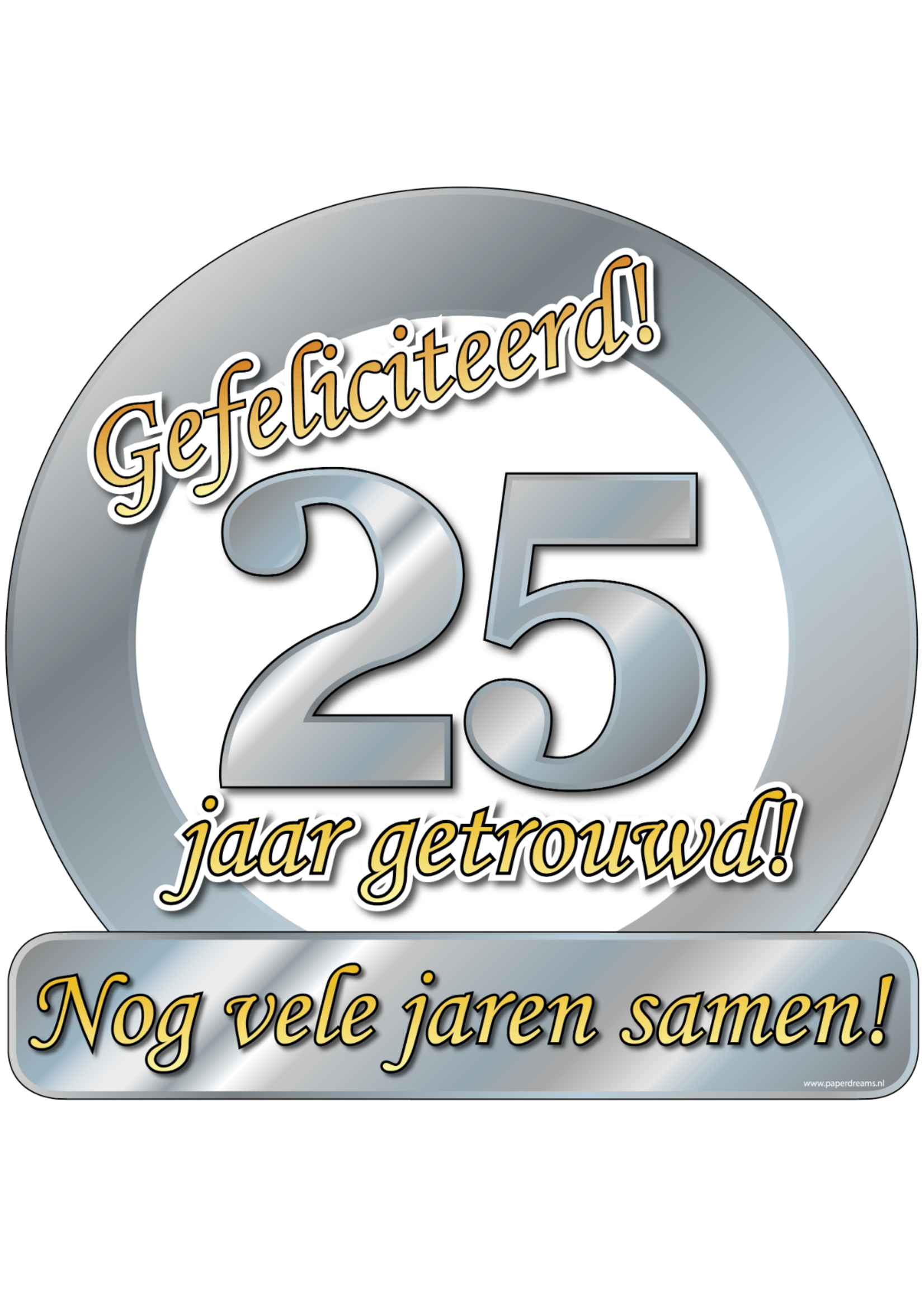 Huldeschild 25 Jaar Getrouwd | Feestkleding Breda 1 Huldeschild 25 Jaar Getrouwd | Feestkleding Breda