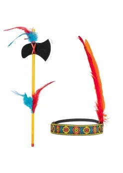 Indianen Set ( Hoofdband En Bijl ) | Feestkleding Breda