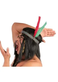 Feestkleding Breda Indianenband Met 2 Veren