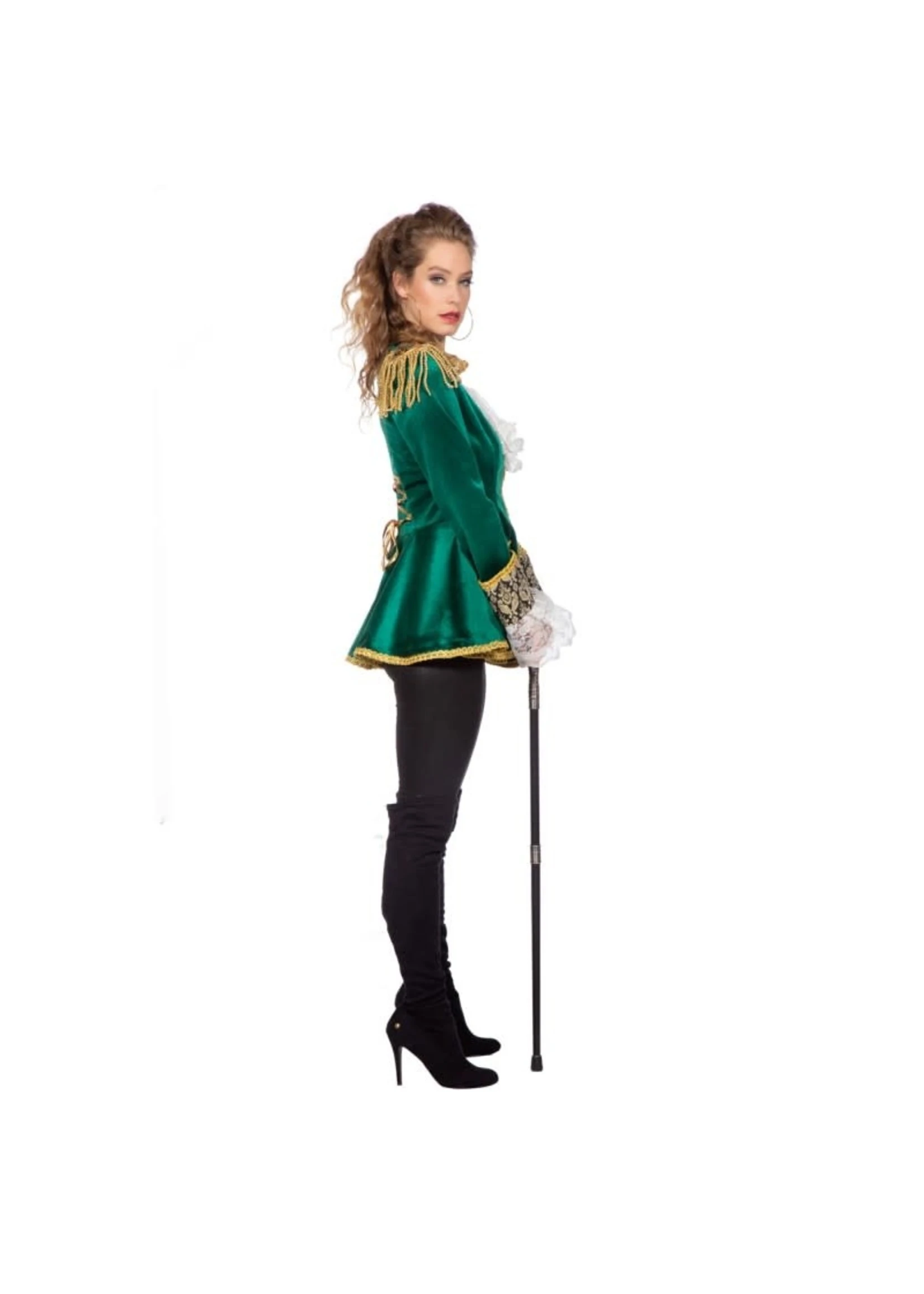 Feestkleding Breda Jas Luxe Markiezin Groen 2 Feestkleding Breda Jas Luxe Markiezin Groen - Afbeelding 2