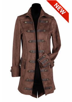 Feestkleding Breda Jas Piraat Dame ''Mary Read'', Bruin