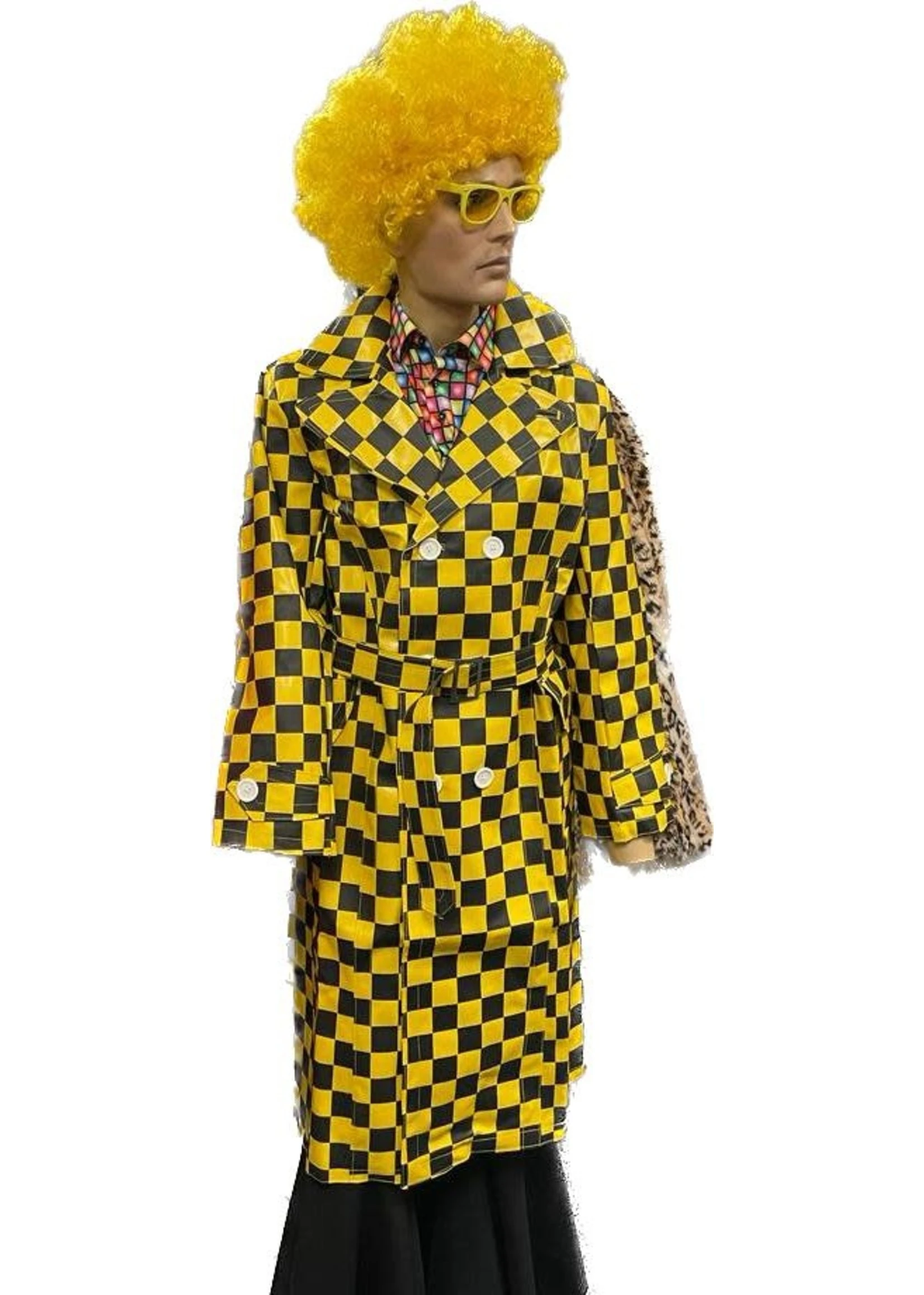 Feestkleding Breda Jas Zwart-geel Geblokt 2 Feestkleding Breda Jas Zwart-geel Geblokt - Afbeelding 2