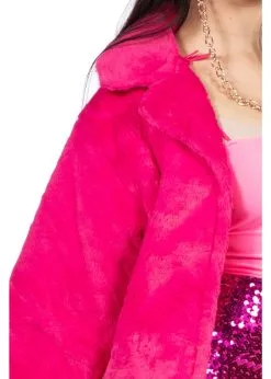 Feestkleding Breda Jasje Bont Kort Neon-roze -Oktoberfest Winkel feestkleding breda jasje bont kort neon roze 3