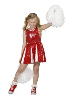 Jurk Cheerleader Pailletten Rood Kind | Feestkleding Breda