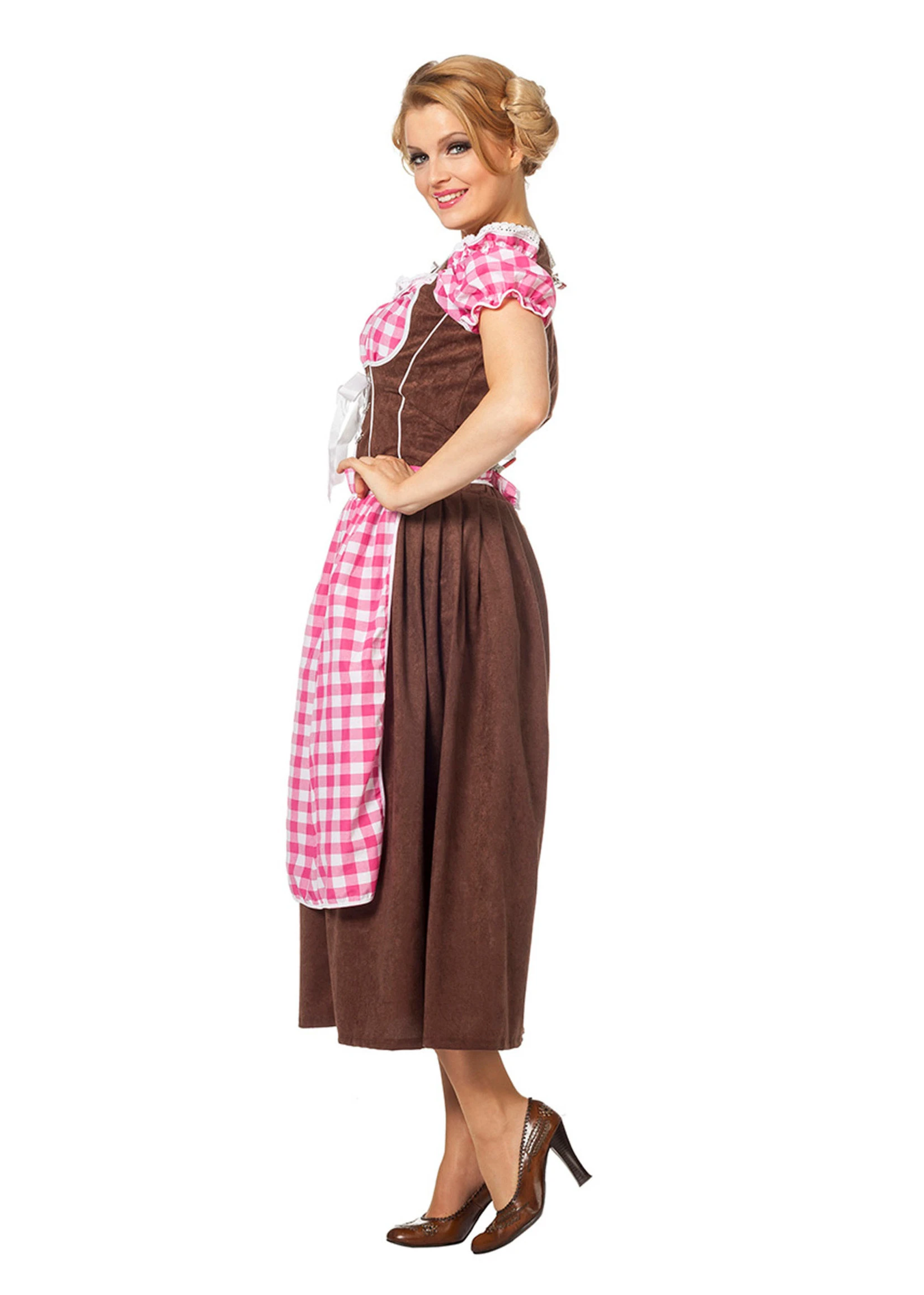 Jurk Dirndl Suedine Roze | Feestkleding Breda 3 Jurk Dirndl Suedine Roze | Feestkleding Breda - Afbeelding 3