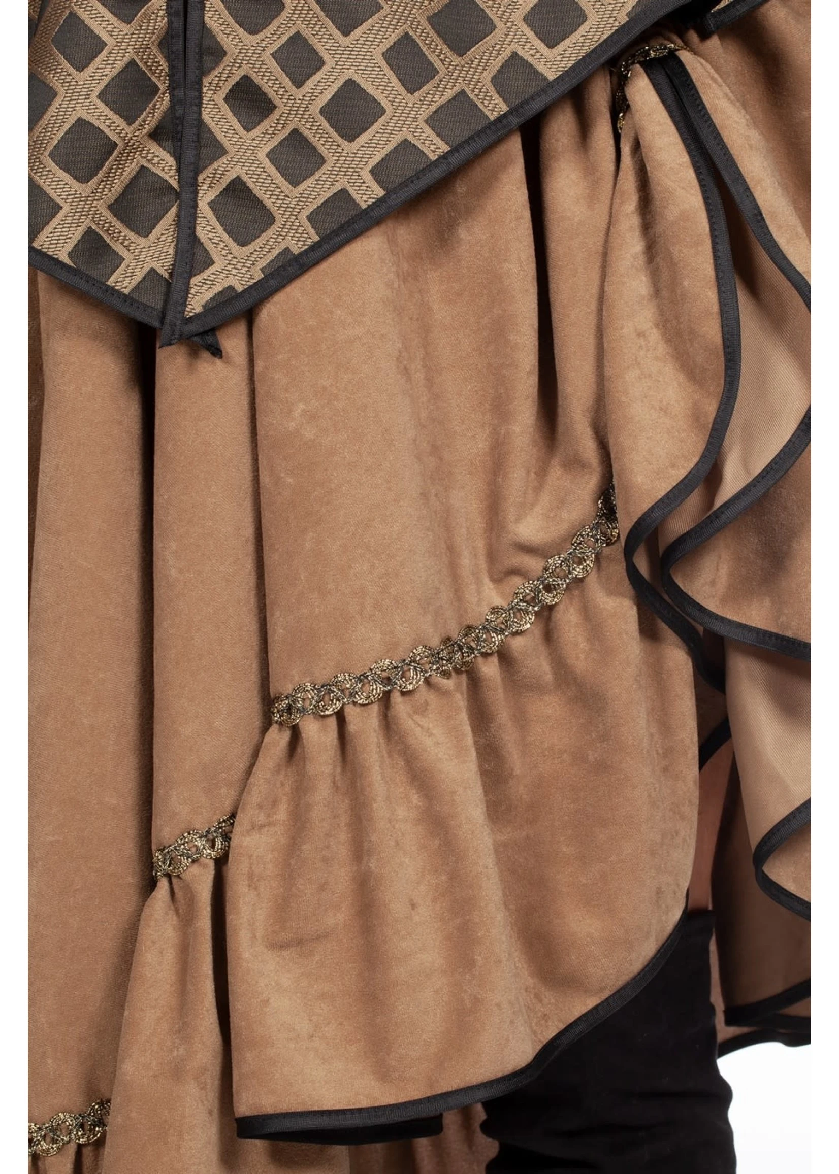 Feestkleding Breda Jurk Piraat Taupe Luxe 6 Feestkleding Breda Jurk Piraat Taupe Luxe - Afbeelding 6