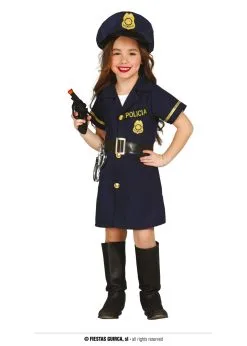 Feestkleding Breda Jurk Politie Meisje