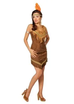 Jurk Sexy Indiaan Bruin | Feestkleding Breda