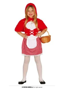 Feestkleding Breda Kinderkostuum Jurk Meisje Met Rode Cape