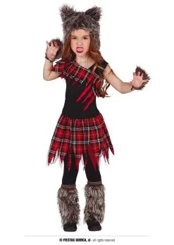 Feestkleding Breda Kinderkostuum Schots Wolf Meisje