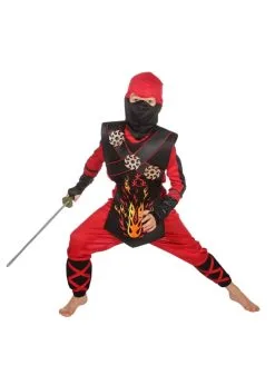 Kostuum Ninja Fire Kind | Feestkleding Breda -Oktoberfest Winkel feestkleding breda kostuum ninja fire kind 2
