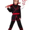 Feestkleding Breda Kostuum Ninja Zwart/rood Kind