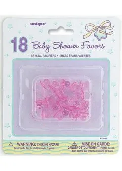 Kristallen Fopspeen Roze 2,5cm 18st | Feestkleding Breda