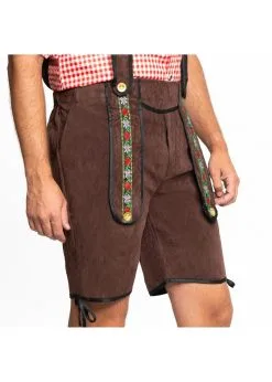 Lederhose Johann Donkerbruin Kort | Feestkleding Breda -Oktoberfest Winkel feestkleding breda lederhose johann donkerbruin ko 2