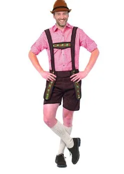 Lederhose Johann Donkerbruin Kort | Feestkleding Breda