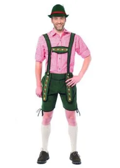 Feestkleding Breda Lederhose Johann Kort Groen