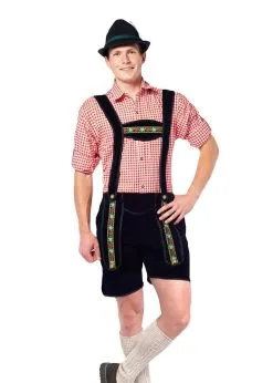 Lederhose Johann Zwart Kort | Feestkleding Breda