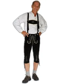 Lederhose Zwart |Feestkleding Breda