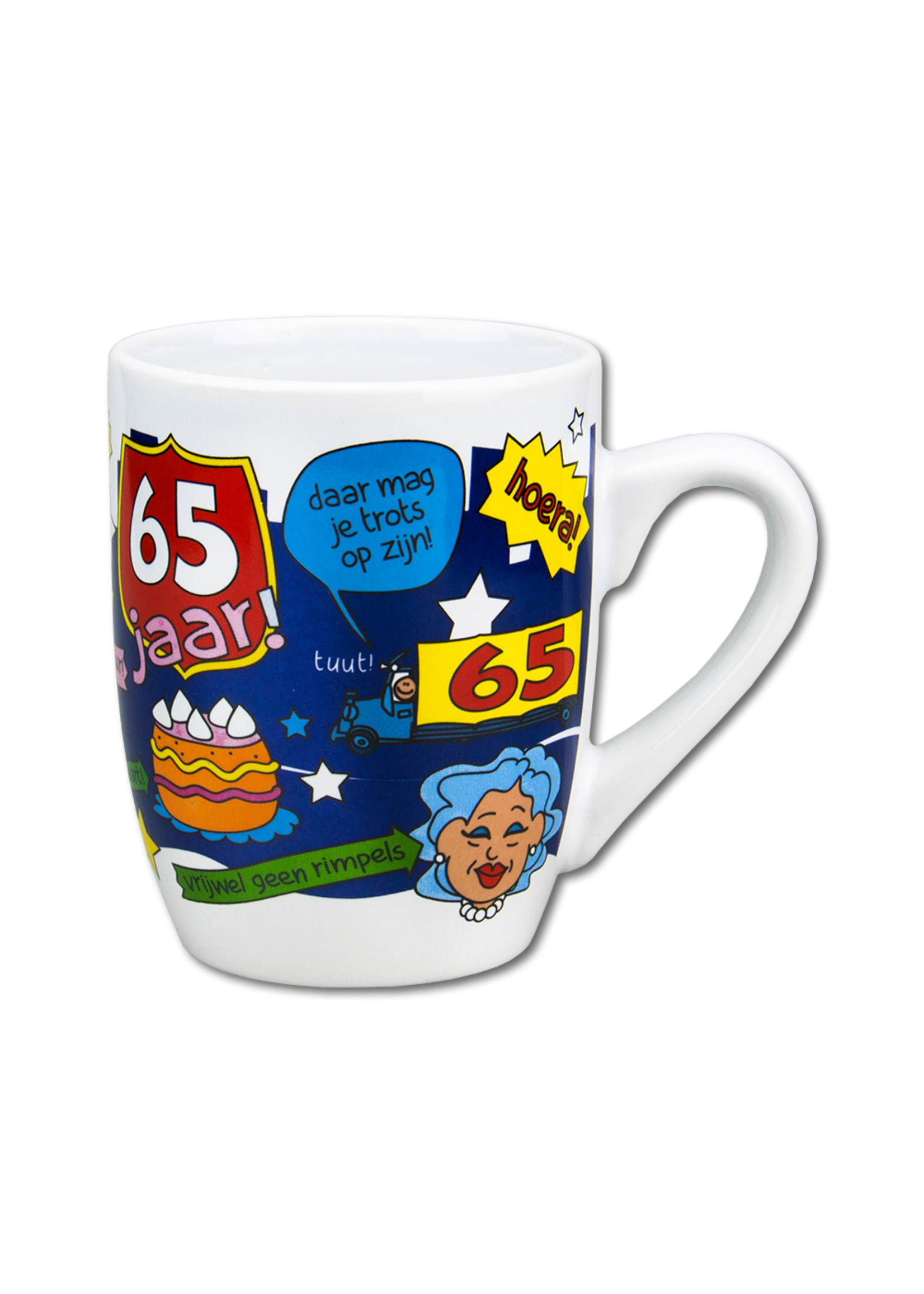 Mok Cartoon 65 Jaar | Feestkleding Breda 1 Mok Cartoon 65 Jaar | Feestkleding Breda