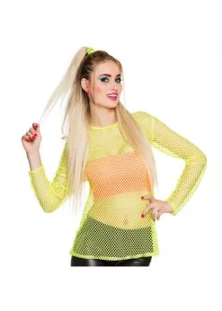 Feestkleding Breda Netshirt Geel
